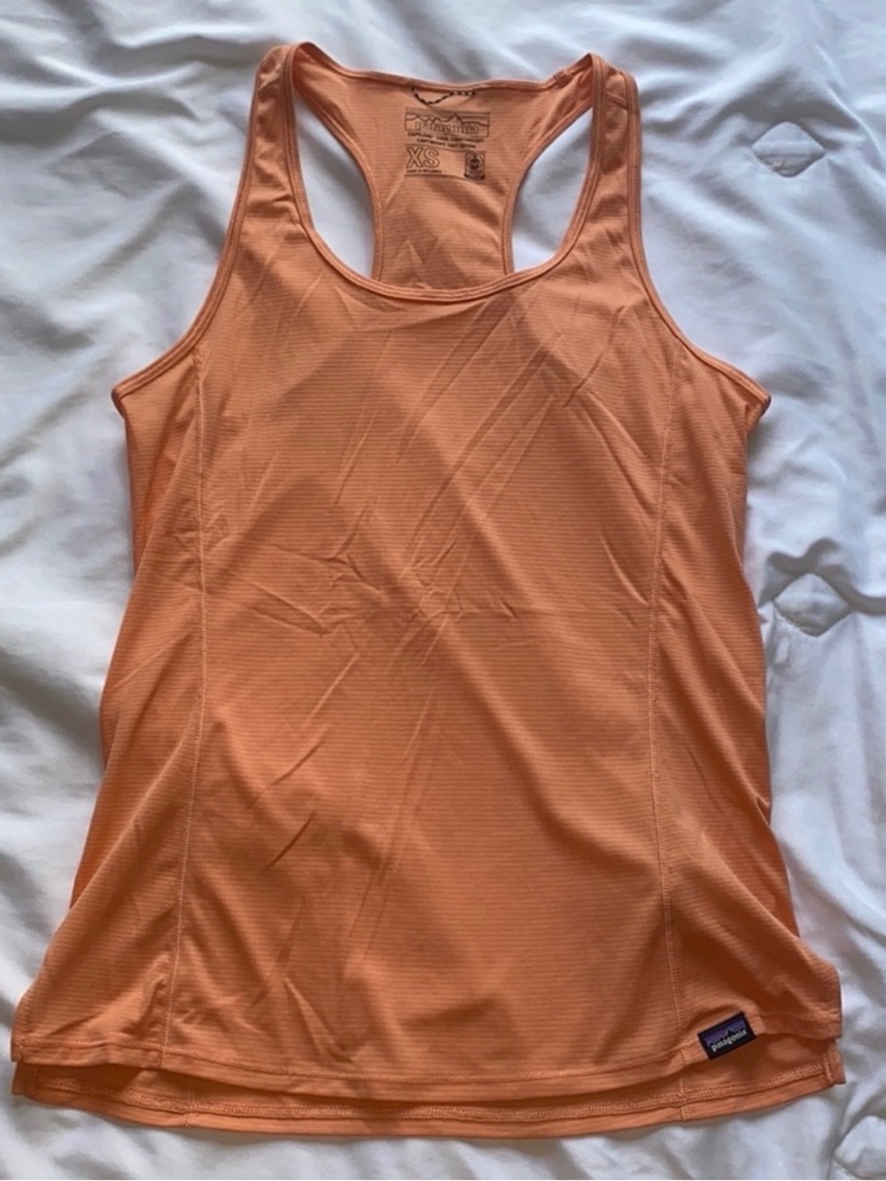 Patagonia Orange Capilene Cool Lightweight Racerback Tank Top XS